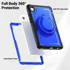 For Samsung Galaxy Tab A9 Honeycomb Hybrid Tablet Case with Handle Holder & Strap(Dark Blue) - 3