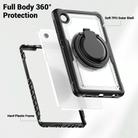 For Samsung Galaxy Tab A9 Honeycomb Hybrid Tablet Case with Handle Holder & Strap(Transparent) - 3