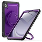 For Samsung Galaxy Tab A9 Honeycomb Hybrid Tablet Case with Handle Holder & Strap(Purple) - 2