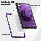 For Samsung Galaxy Tab A9 Honeycomb Hybrid Tablet Case with Handle Holder & Strap(Purple) - 3