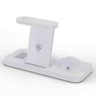 For Apple Watch B21 6 in 1 Mobile Phone / Earphone Universal Foldable Wireless Charger(White) - 1