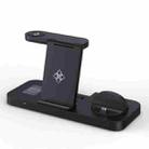 For Apple Watch B21 6 in 1 Mobile Phone / Earphone Universal Foldable Wireless Charger(Black) - 1