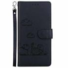 For iPhone 16 Pro Max Cute Cats RFID Leather Phone Case(Black) - 2