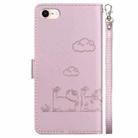 For iPhone 7 / 8 / SE 2022 Cute Cats RFID Leather Phone Case(Rose Gold) - 3