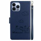 For iPhone 13 Pro Max Cute Cats RFID Leather Phone Case(Blue) - 3