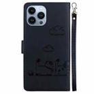For iPhone 13 Pro Max Cute Cats RFID Leather Phone Case(Black) - 3