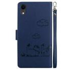 For iPhone XR Cute Cats RFID Leather Phone Case(Blue) - 3