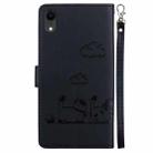 For iPhone XR Cute Cats RFID Leather Phone Case(Black) - 3