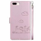 For iPhone 7 Plus / 8 Plus Cute Cats RFID Leather Phone Case(Rose Gold) - 3