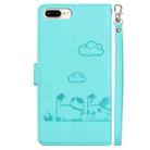 For iPhone 7 Plus / 8 Plus Cute Cats RFID Leather Phone Case(Green) - 3