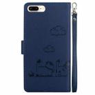 For iPhone 7 Plus / 8 Plus Cute Cats RFID Leather Phone Case(Blue) - 3