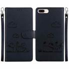 For iPhone 7 Plus / 8 Plus Cute Cats RFID Leather Phone Case(Black) - 1