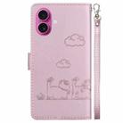 For iPhone 17 Cute Cats RFID Leather Phone Case(Rose Gold) - 3