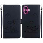 For iPhone 17 Cute Cats RFID Leather Phone Case(Black) - 1