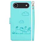 For iPhone 17 Air Cute Cats RFID Leather Phone Case(Green) - 3