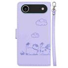 For iPhone 17 Air Cute Cats RFID Leather Phone Case(Purple) - 3