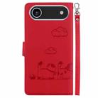 For iPhone 17 Air Cute Cats RFID Leather Phone Case(Red) - 3