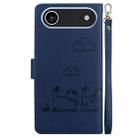 For iPhone 17 Air Cute Cats RFID Leather Phone Case(Blue) - 3