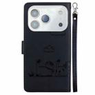 For iPhone 17 Pro Max Cute Cats RFID Leather Phone Case(Black) - 3