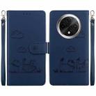 For OPPO A3 Pro 5G Global Cute Cats RFID Leather Phone Case(Blue) - 1