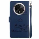 For OPPO A3 Pro 5G Global Cute Cats RFID Leather Phone Case(Blue) - 3