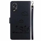 For OPPO A38 4G / A18 Cute Cats RFID Leather Phone Case(Black) - 3