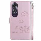 For OPPO A60 4G Cute Cats RFID Leather Phone Case(Rose Gold) - 3