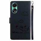 For OPPO A78 4G Cute Cats RFID Leather Phone Case(Black) - 3