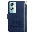 For OPPO A79 5G Global Cute Cats RFID Leather Phone Case(Blue) - 3