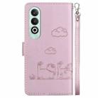 For OPPO K12 Cute Cats RFID Leather Phone Case(Rose Gold) - 3