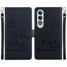 For OPPO K12 Cute Cats RFID Leather Phone Case(Black) - 1