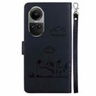 For OPPO Reno10 5G Cute Cats RFID Leather Phone Case(Black) - 3