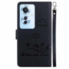 For OPPO Reno11 F Global Cute Cats RFID Leather Phone Case(Black) - 3