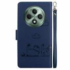 For OPPO Reno12 F 5G Cute Cats RFID Leather Phone Case(Blue) - 3