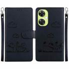For OPPO K11x Cute Cats RFID Leather Phone Case(Black) - 1