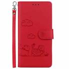 For OPPO Reno13 Pro Global Cute Cats RFID Leather Phone Case(Red) - 2