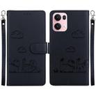 For OPPO Reno13 Pro Global Cute Cats RFID Leather Phone Case(Black) - 1