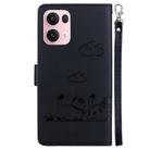 For OPPO Reno13 Pro Global Cute Cats RFID Leather Phone Case(Black) - 3
