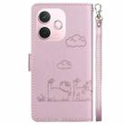 For OPPO A5 Pro 5G Cute Cats RFID Leather Phone Case(Rose Gold) - 3