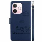 For OPPO A5 Pro 5G Cute Cats RFID Leather Phone Case(Blue) - 3