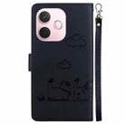 For OPPO A5 Pro 5G Cute Cats RFID Leather Phone Case(Black) - 3