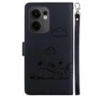 For OPPO Reno13 F 4G / 5G Cute Cats RFID Leather Phone Case(Black) - 3