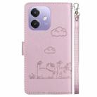 For OPPO A5x 5G / A3 4G / 5G / A3x 4G / 5G Cute Cats RFID Leather Phone Case(Rose Gold) - 3