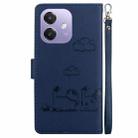 For OPPO A5x 5G / A3 4G / 5G / A3x 4G / 5G Cute Cats RFID Leather Phone Case(Blue) - 3