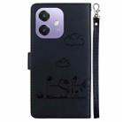 For OPPO A5x 5G / A3 4G / 5G / A3x 4G / 5G Cute Cats RFID Leather Phone Case(Black) - 3
