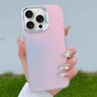 For iPhone 15 Pro Max Color Plating Discoloration PC Phone Case(Cyan Grey) - 1