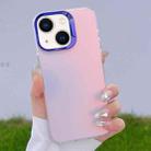 For iPhone 14 Plus Color Plating Discoloration PC Phone Case(Purple) - 1