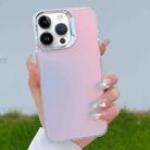 For iPhone 14 Pro Max Color Plating Discoloration PC Phone Case(Cyan Grey) - 1