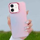 For iPhone 12 Color Plating Discoloration PC Phone Case(Rose Red) - 1