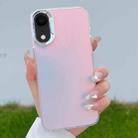 For iPhone XR Color Plating Discoloration PC Phone Case(Cyan Grey) - 1